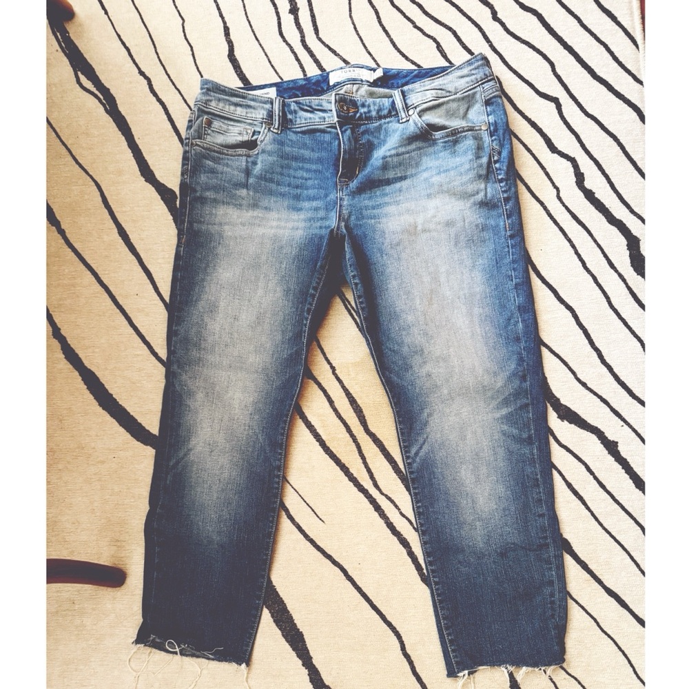 Torrid Distressed Blue Boyfriend jeans